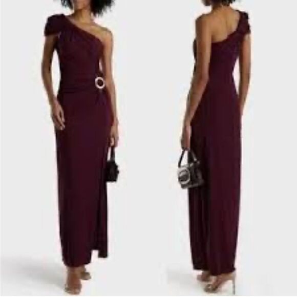 NICHOLAS Dresses & Skirts - NICHOLAS Chloe Asym One Shoulder Prune $465